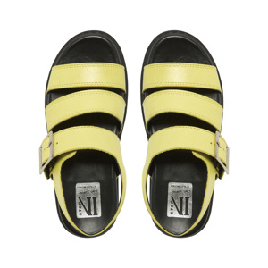 Carl Scarpa Augustine Yellow Leather Platform Sandals